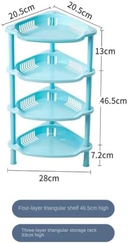 Plastic Corner Shelf 4 Tier Bathroom Organizer for Space