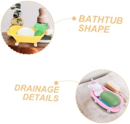 2pcs Cute Cartoon Animal Soap Holder for Bathroom Fun