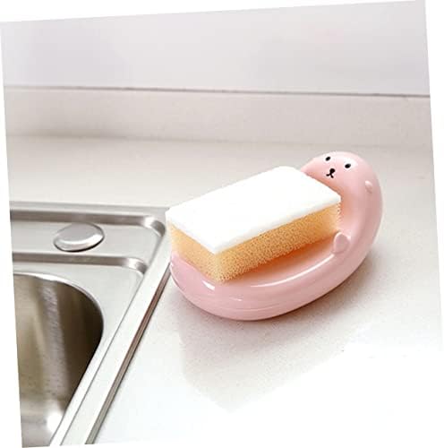 PRETYZOOM P Dish Boys Girls Self Draining Soap Holder Pink