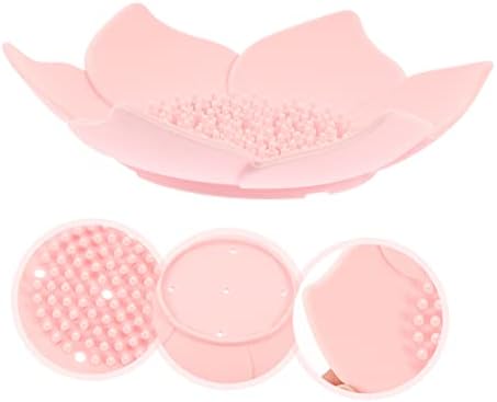 2-Pack flower-shaped silicone soap dish holder for bathroom