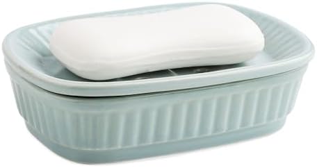 VanEnjoy Green Ceramic Soap Holder for Kitchen and Bathroom