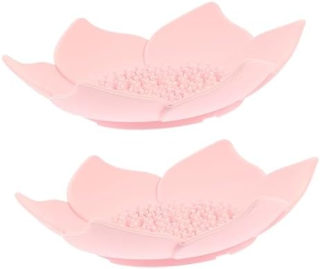 2-Piece Creative Silicone Soap Box Flower-Shaped Organizer