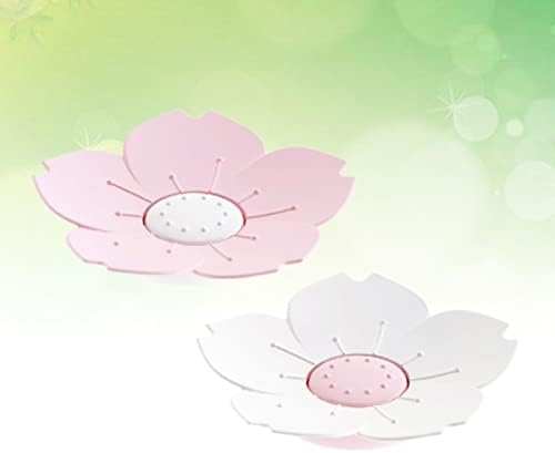 6 Pcs Cherry Blossom Soap Dish with Cartoon Design for Kids