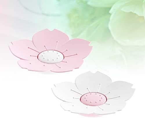 6 Pcs Cherry Blossom Soap Dish with Cartoon Design for Kids