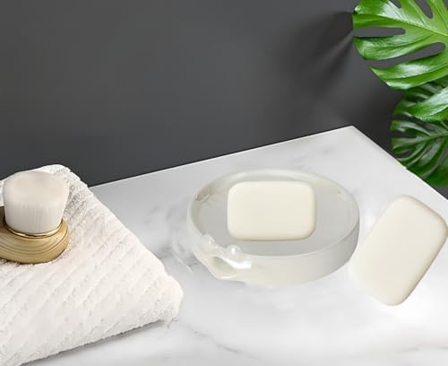 Lotus Leaf Frog Shaped Ceramic Self-Draining Soap Dish White