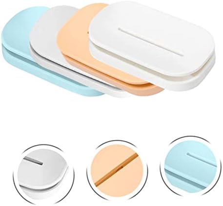 4Pcs Double Soap Dish Set - Durable Decorative Home Sink Organizer