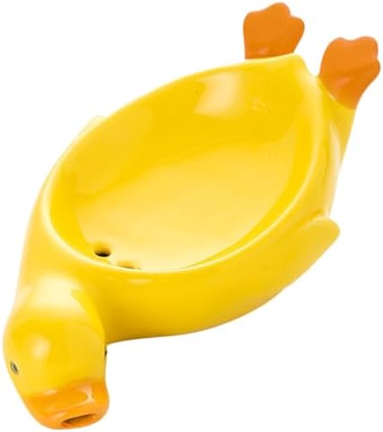 White Cute Duck Ceramic Soap Dish Modern Bathroom Accessory