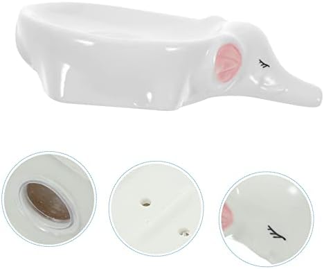 HEALLILY Ceramic Elephant Soap Dish - Self-Draining Trendy Bathroom Organizer