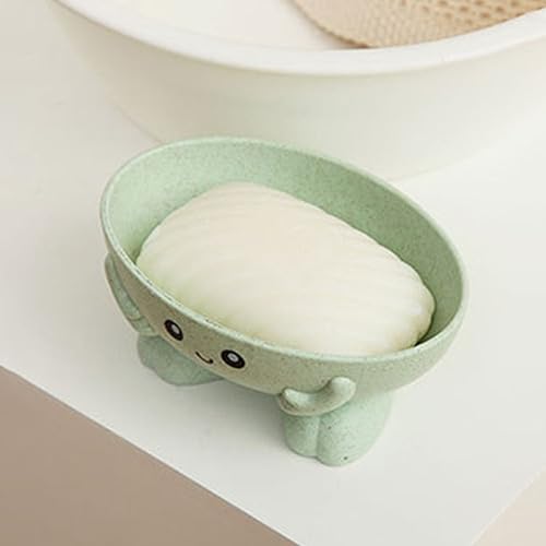 Cartoon Kids Self-Draining Soap Holder 2-Piece Set