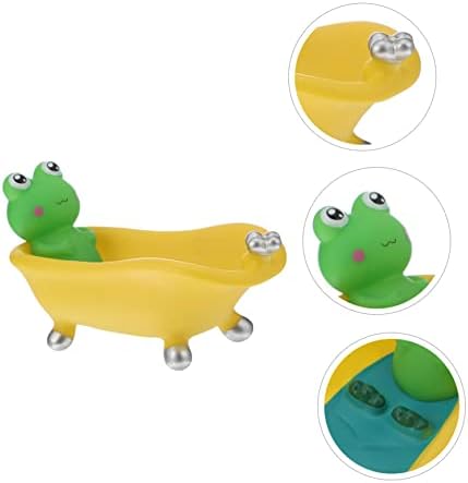 TINEASUR Frog-shaped Soap Dish - Draining Safe for Home Travel Use