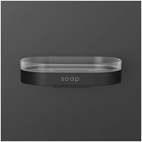 AIGOEGJJWWGGN Black Wall-Mounted Soap Holder
