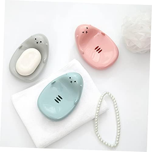 PRETYZOOM P Dish Boys Girls Self Draining Soap Holder Pink