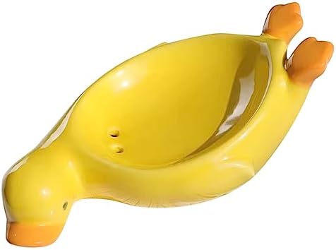 Yellow Soap Dish Ceramic Cartoon Decorative Holder