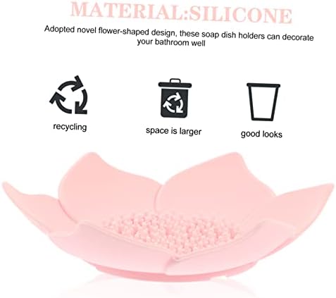 Flower-Shape Silicone Soap Dish Holder for Home Kitchen