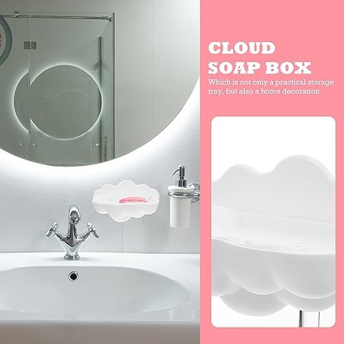 FOMIYES Wall-Mounted Durable White Soap Holder