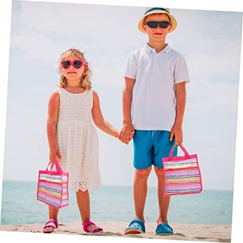 TOYANDONA Kids Beach Tote Bag with Mesh Lining
