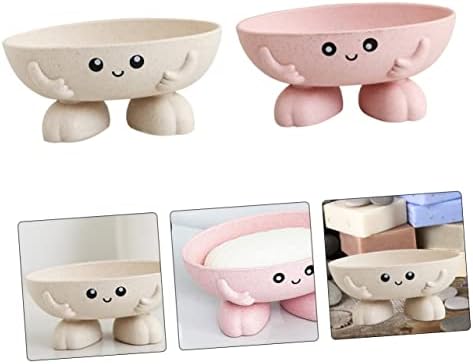 DECHOUS 2-Piece Cartoon Soap Dish Holder