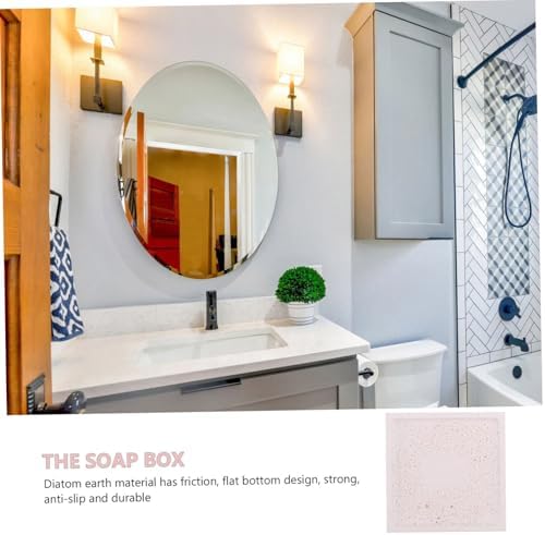 SOAP DISH HOLDER WITH DIATOMATE ABSORBENT BATHROOM TRAY FOR HOME TRAVEL USE