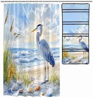 Waterproof Mesh Shower Caddy with 10 Pockets Easy to Hang Style Bathroom Organizer