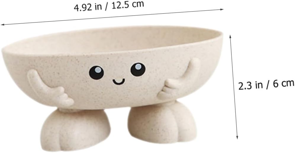 VICASKY 2pcs Cartoon Soap Holder Draining Dish for Kitchen Bathroom