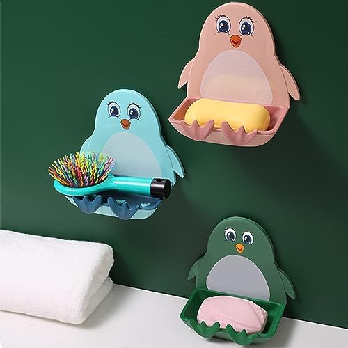 Wall Mounted Penguins Soap Box Decorative Organizer 1