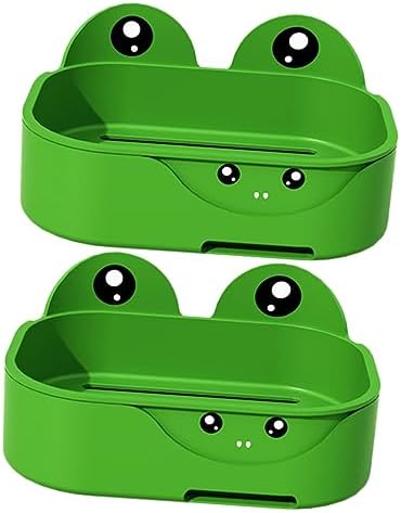 2-Piece Frog Design Soap Dish Holder