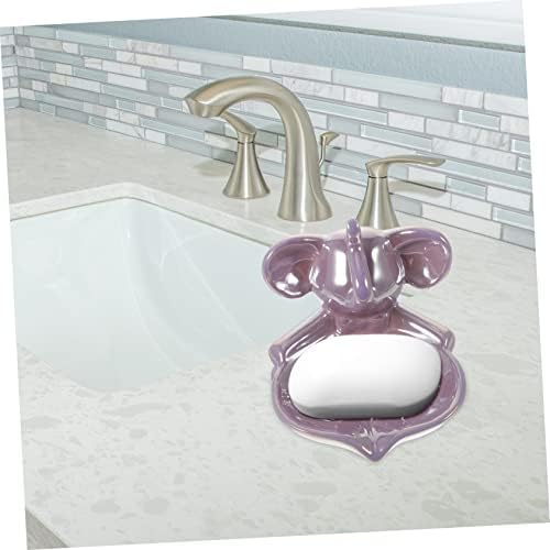 Adorable Self-Draining Elephant Soap Dish for Home Bathroom Use