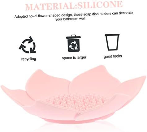 Floral Silicone Soap Holder 2-Piece Set