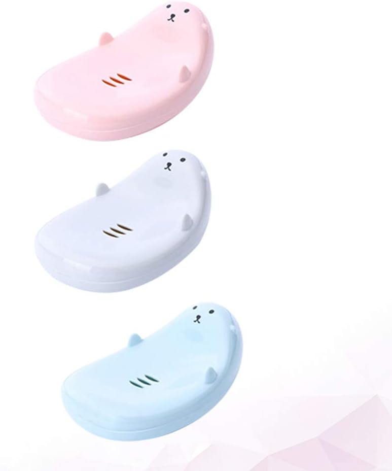 3PCS Cartoon Soap Holder Storage Case for Kids