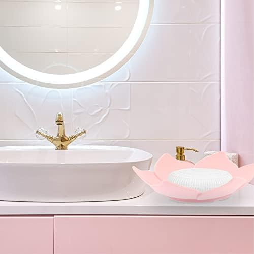 Elegant Flower Shaped Soap Holder Pink