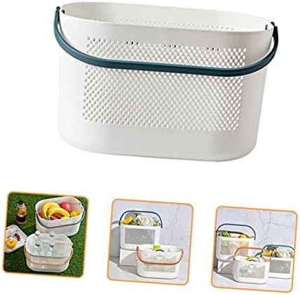 Portable Folding Shower Basket Plastic Organizer for Bathroom Kitchen Use