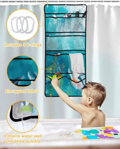 ZFUNCING Mesh Bath Organizer - Waterproof Stylish Durable