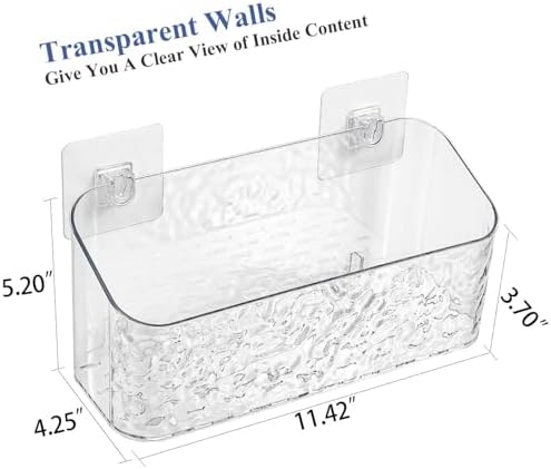 Eunion Adhesive Shower Caddy - Durable Organizer for Bath Bathtub