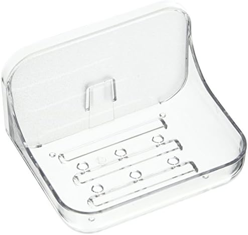 Addis Invisifix Bathroom Soap Dish Holder Translucent 95 x 12 x 8 cm