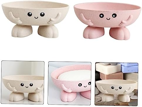 Cute Cartoon Soap Holder Set for Bathroom Kitchen