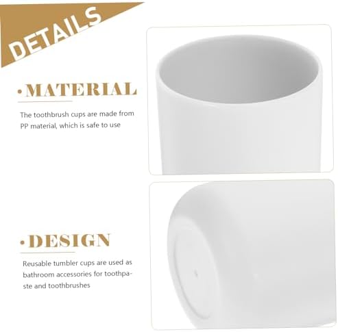 2-Piece Reusable Bathroom Tumbler Toothbrush Cups Pure Safe and Convenient