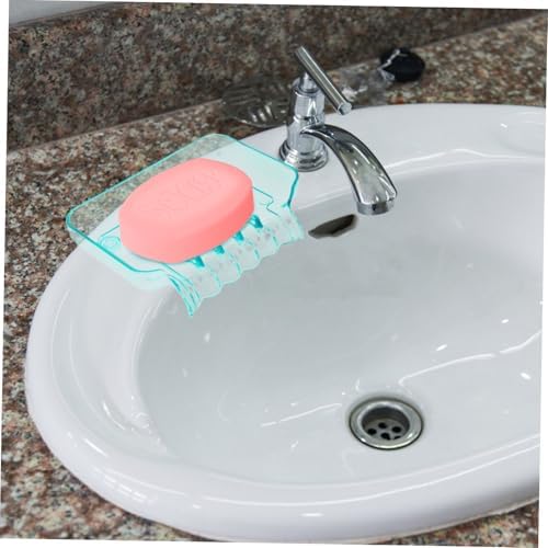 Garneck 1pc Green Cup Soap Basket Draining Holder for Kitchen and Bathroom