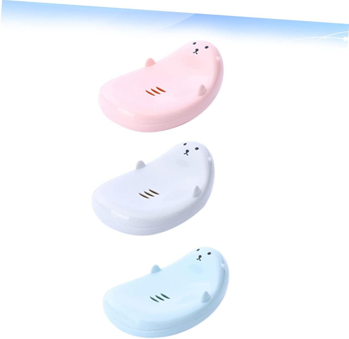 Ann Cartoon 3-Piece Soap Draining Box for Kids