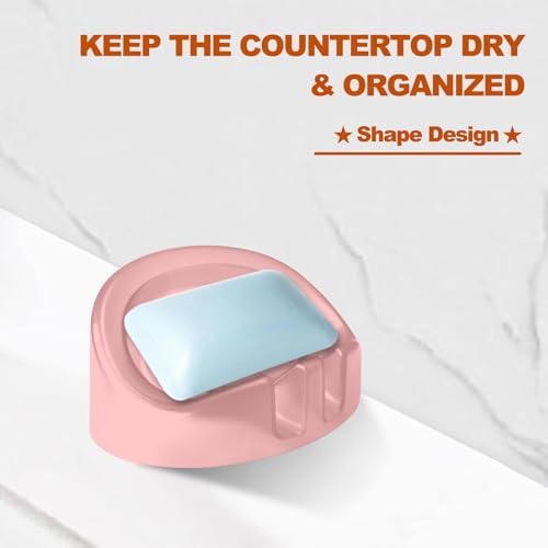 Axezoom Self Draining Soap Dishes 2-Pack Pink