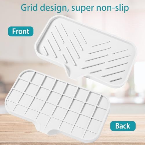 Silicone Soap Dish with Drain and Non-Slip Grid
