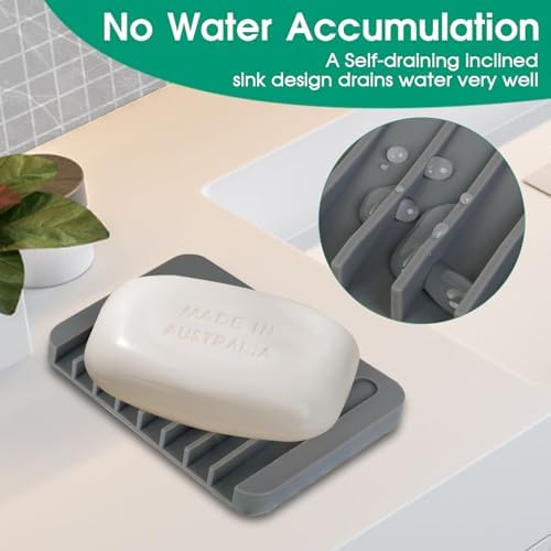 3-Piece Anti-Slip Soap Dish Set