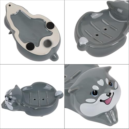 Ceramic Soap Dish Siberian Husky