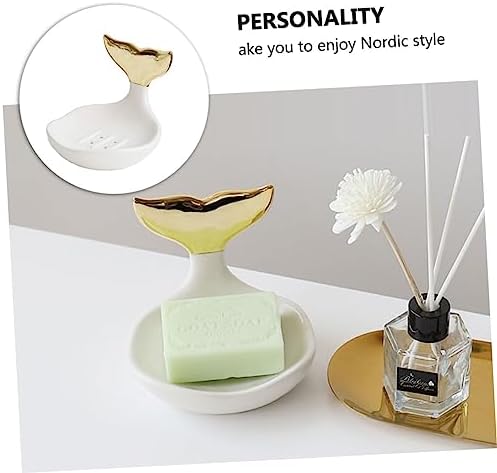 Modern JECOMPRIS Soap Holder Space-Saving Fishtail Design