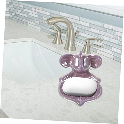 ABOOFAN Cute Elephant Ceramic Soap Dish