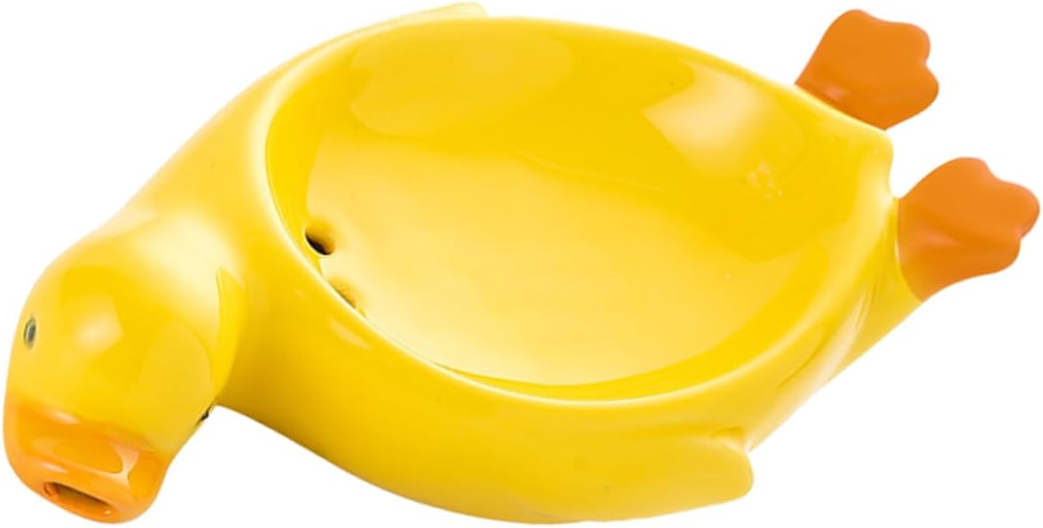 Duck Soap Holder Case Ceramic Sink Bathroom Organizer