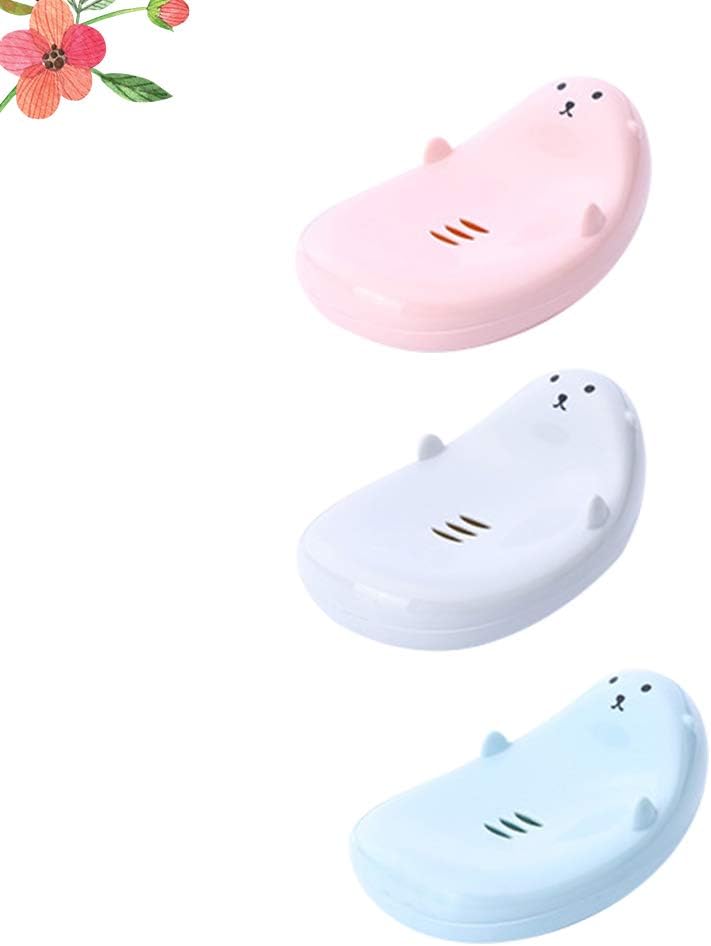 3PCS Cartoon Soap Holder Storage Case for Kids