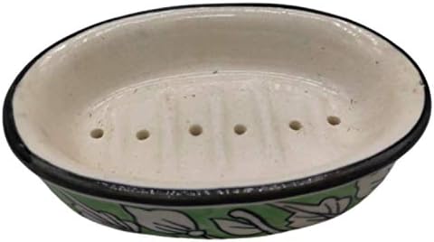 India Meets India Handicraft Ceramic Soap Dish for a Modern Bath Experience