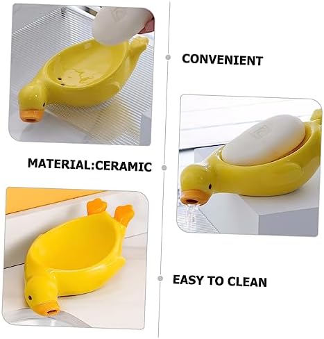 Duck-Shape Ceramic Soap Dish
