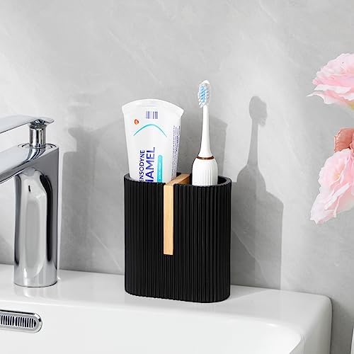 Rejomiik Matte Black Electric Toothbrush Holder