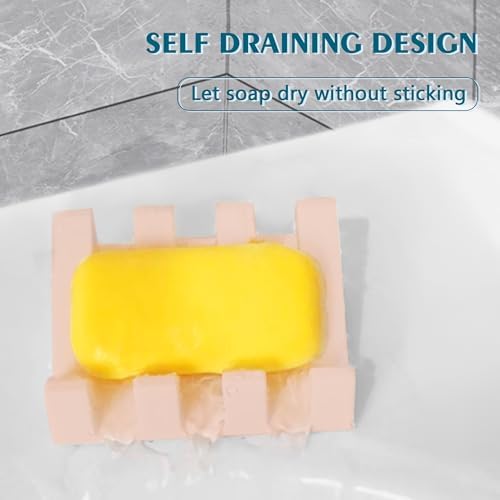 Upgrade Silicone Soap Dishes with Suction Drainage